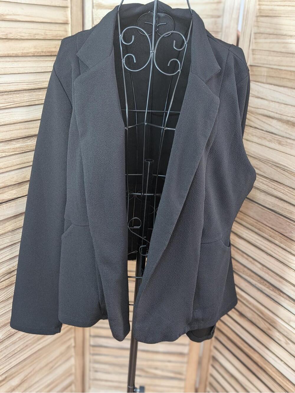Love University 2XL Jacket elongated Black Blazer‎ Corpcore